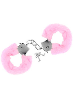 Menottes fourrure roses de poignets avec sécurité - CC5140030050