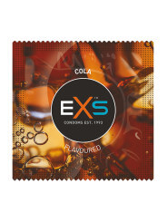 Préservatifs x2 lubrifiés en latex goût cola 54mm - EXS400COLA