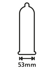 Préservatifs extra lubrifiés, en latex x12 avec réservoir Extra Wet 53 mm - R416584