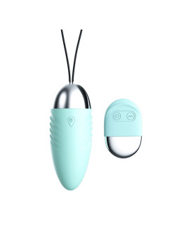 Oeuf  vibrant turquoise avec télécommande à piles  - TOD-083TUR