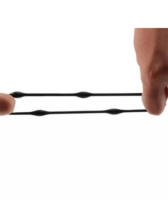 Pack 3 cockring noir avec billes - COR005BLK