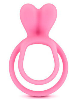 Double cockring rose avec stimulateur de clitoris - CC5710050050