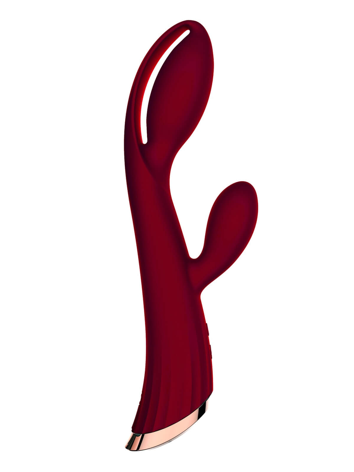 Vibromasseur rouge avec stimulateur de clitoris LRIS USB - LRISRED