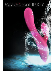 Vibromasseur rabbit rose ergot à picots 10 programmes USB - CR-CAV018