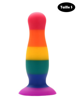 Plug anal ventouse multicouleur taille S - A-005-RAI-S