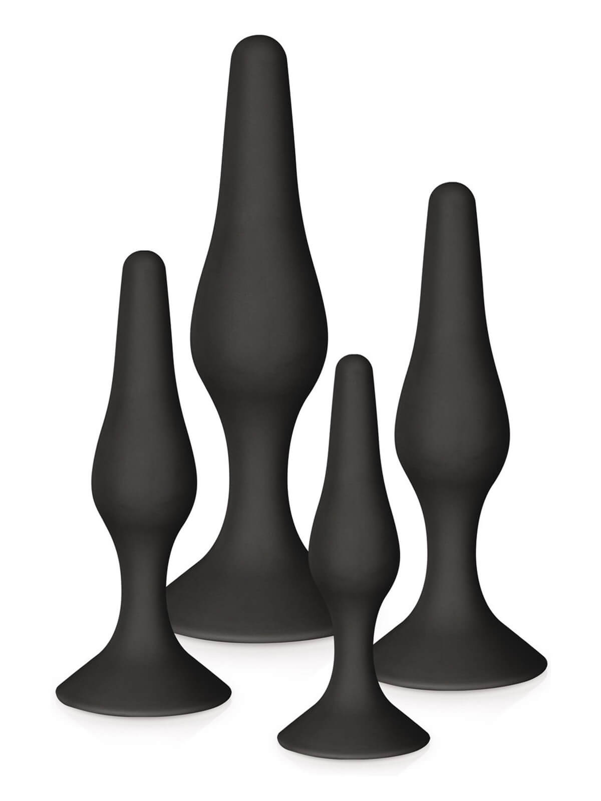 Coffret 4 plugs plaisir anal noirs - CC5700900010
