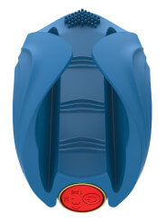 Masturbateur vibrant bleu en silicone, USB MILO - WS-NV524