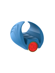 Masturbateur vibrant bleu en silicone, USB MILO - WS-NV524