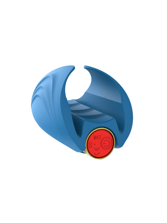 Masturbateur vibrant bleu en silicone, USB MILO - WS-NV524