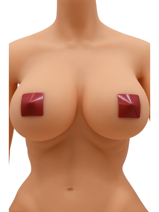 Nipple Métal rouge Cache tétons carré - 202000105