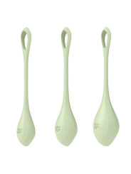 Set de 3 boules de geisha vert pastel Yoni Power 2 Satisfyer - CC597752