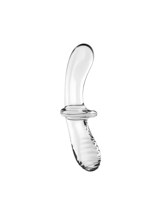 Gode en verre borosilicaté massif transparent Double Crystal Satisfyer - CC597829
