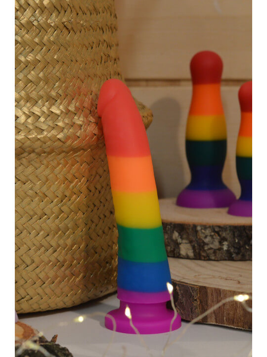 Gode ventouse multicouleur taille S - DO-045-RAI-S