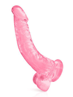 Gode jelly courbe rose ventouse taille XL 22cm - CC570133