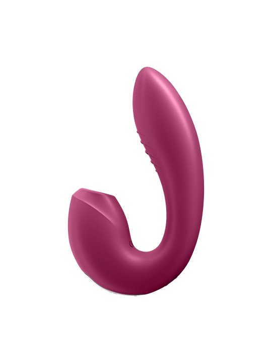 2 en 1 Vibromasseur point G avec stimulateur clitoris connecté USB rouge Sunray Satisfyer - CC597807