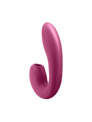 2 en 1 Vibromasseur point G avec stimulateur clitoris connecté USB rouge Sunray Satisfyer - CC597807