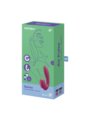 2 en 1 Vibromasseur point G avec stimulateur clitoris connecté USB rouge Sunray Satisfyer - CC597807