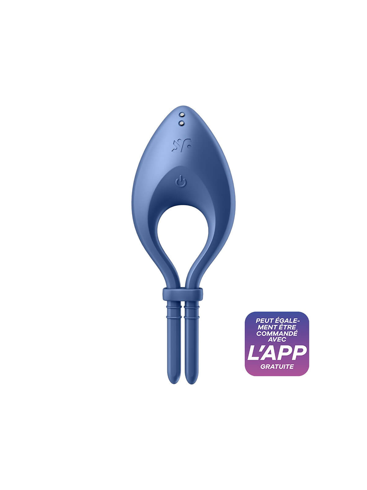 Cockring vibrant connecté USB bleu Bullseye Satisfyer - CC597798