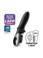 Vibromasseur noir USB, chauffant et connecté Hot Passion Satisfyer - CC597790