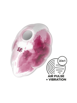 Stimulateur clitoridien par onde de pression sans contact et par vibration USB rose et blanc, Cloud Dancer Satisfyer - CC597839