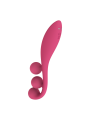 Vibromasseur triple stimulation flexible, anal, vaginale, clitoridienne Tri Ball rouge USB Satisfyer - CC597817
