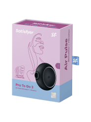 Stimulateur clitoridien par air pulsé et vibration USB Pro To Go 3 Satisfyer - CC597805