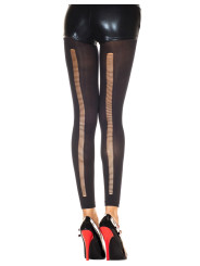 Legging noir fashion et fin ajouré sur l'arrière - MH35241BLK