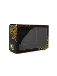 Masque vénitien Lucia rigide doré avec strass - HMJ-030B