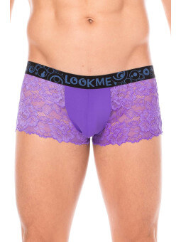 Boxer violet en dentelle délicate - LM2006-67PUR