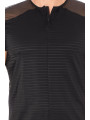 T-shirt noir rayé opaque et transparent - LM2906-81BLK