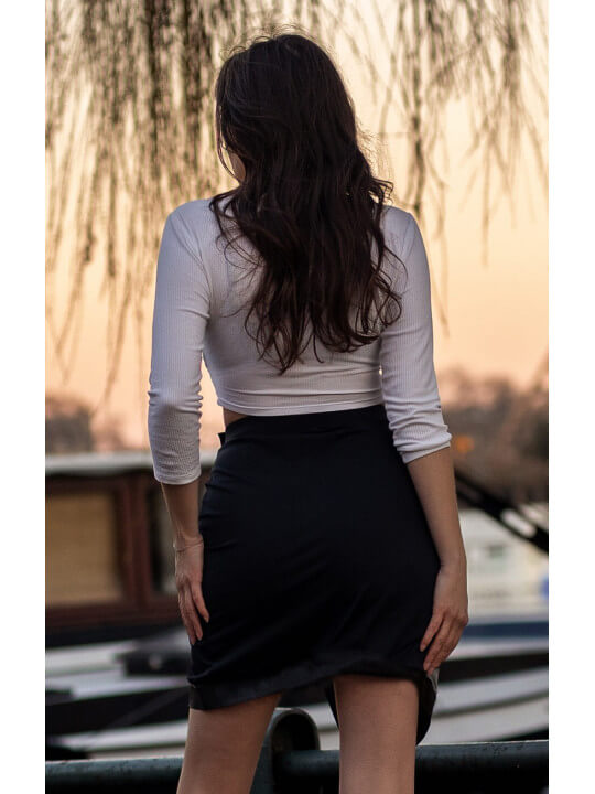 Jupe longue noire Frida - LSL2-LBLK