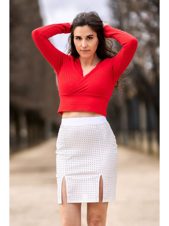 Jupe longue blanche Natacha - LSL3-LWHT