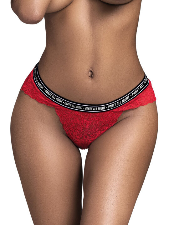 String en dentelle rouge VENDREDI - MAL120RED