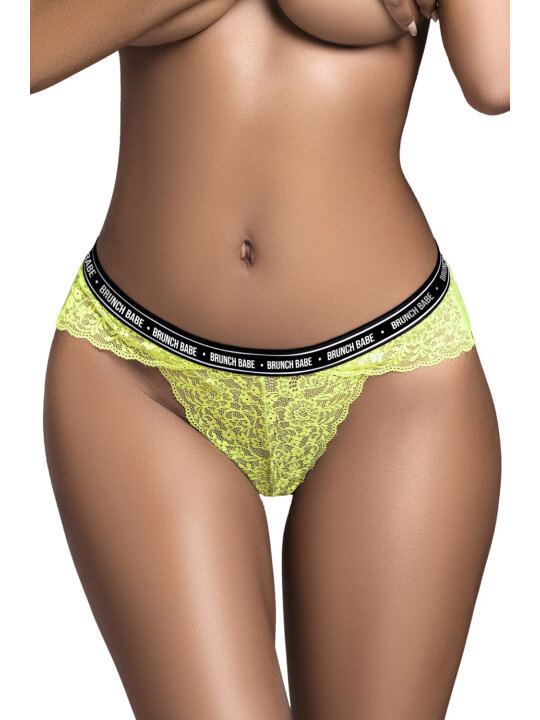 String en dentelle vert néon DIMANCHE - MAL120HGR