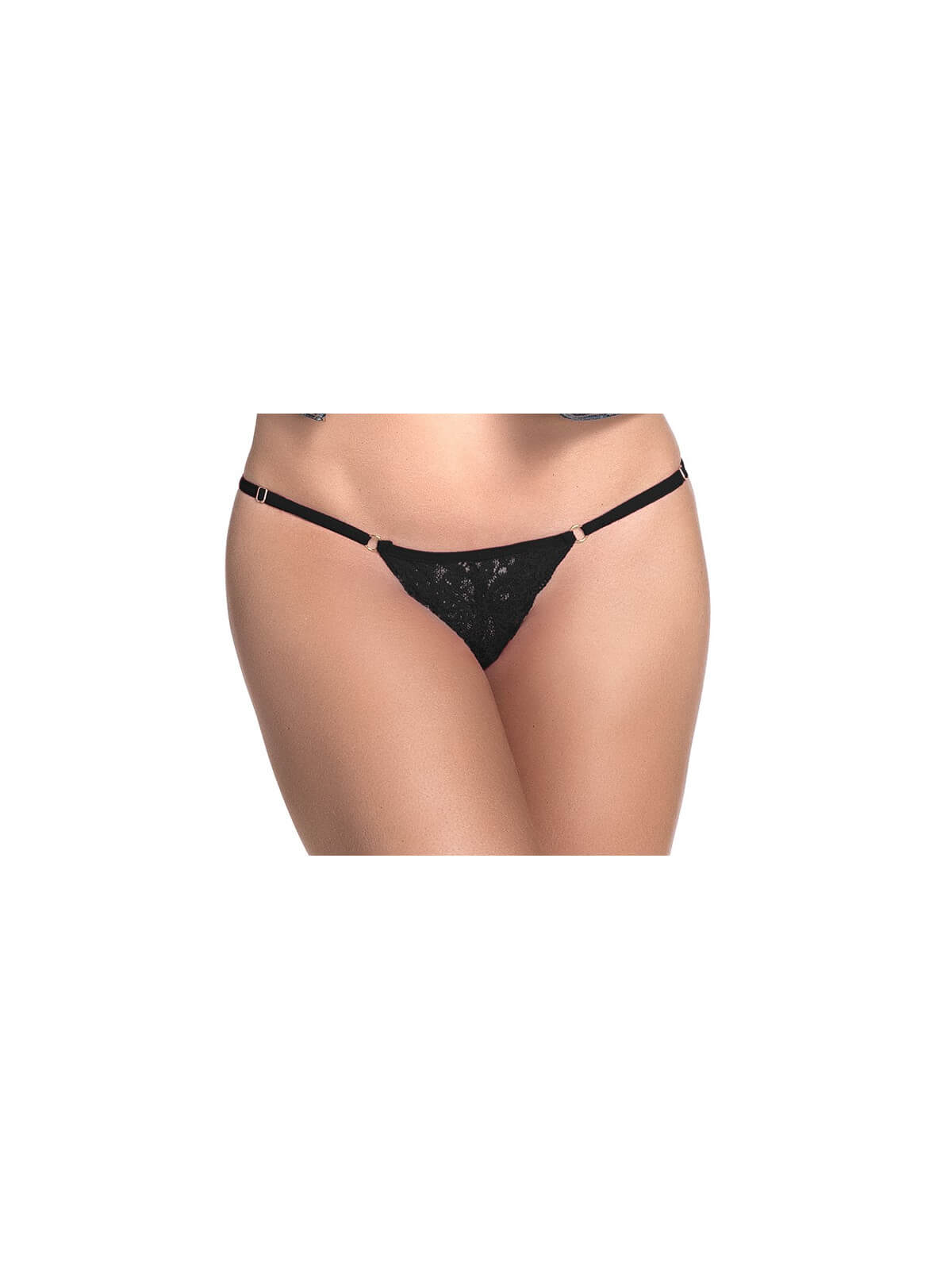 String dentelle noire - MAL107BLK