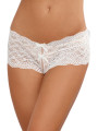 Shorty blanc de dentelle ouvert et ajouré sur les fesses forme coeur - DG1442WHT