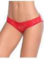Culotte ouverte rouge ornements façon cage - MAL97RED
