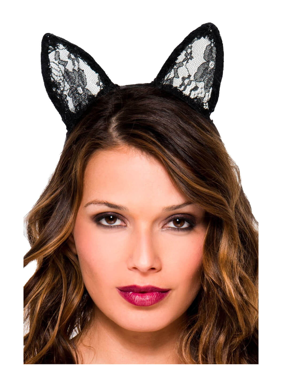 Oreilles de chatte en dentelle - ML70853BLK