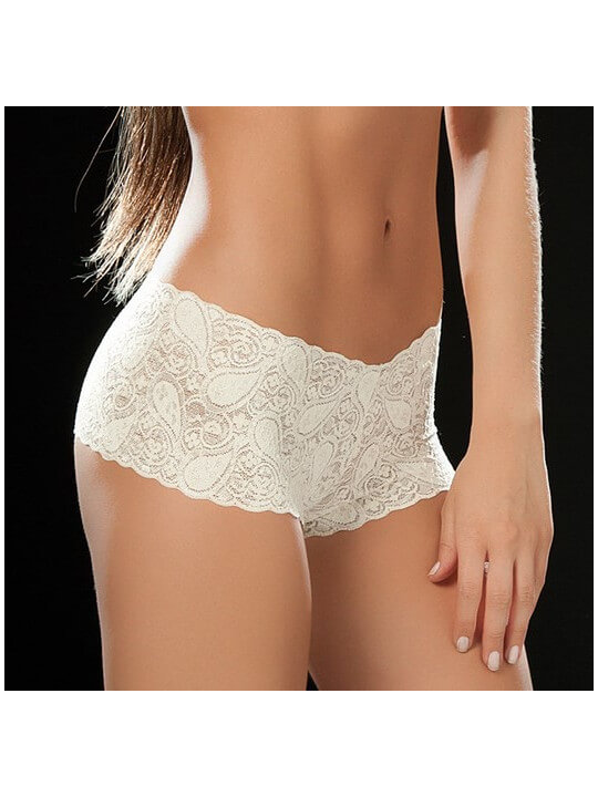 Boyshort dentelle 90 White - MAL90WHT