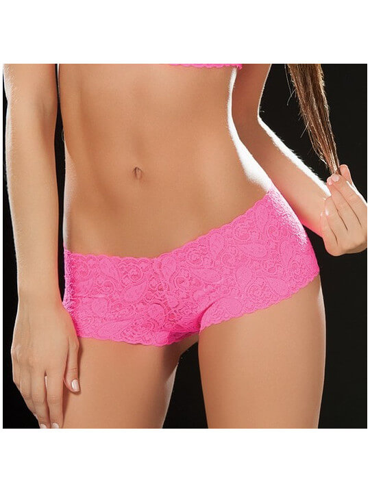 Boyshort dentelle 90 Hot Pink - MAL90PNK