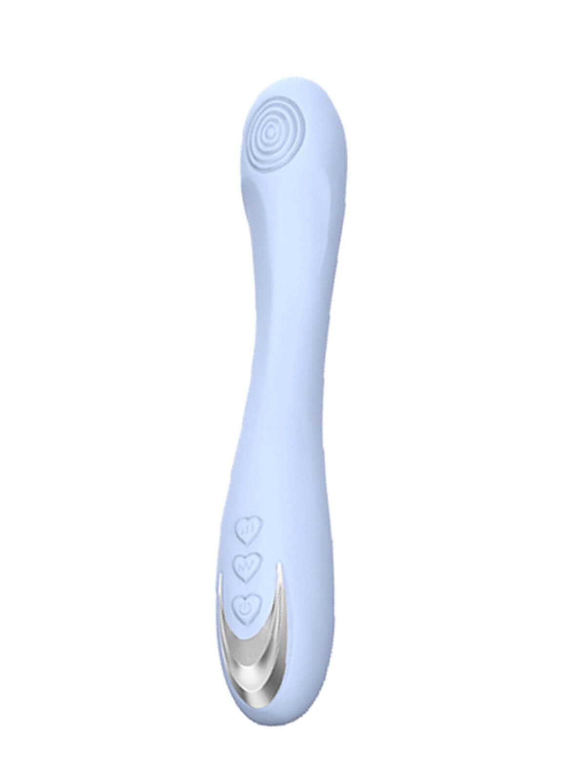 Vibromasseur silicone 10 modes de vibration USB bleu - BOZ-053TUR
