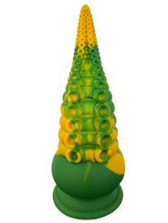 Gode ventouse tentacule Kraken 21 cm vert et jaune - WS-NV101A