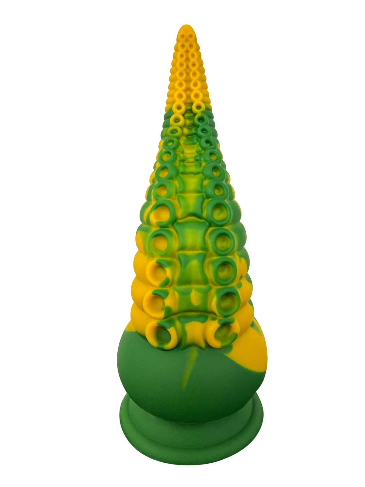 Gode ventouse tentacule Kraken 21 cm vert et jaune - WS-NV101A