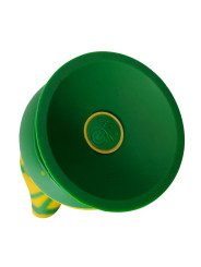 Gode ventouse tentacule Kraken vibrant 21 cm vert et jaune USB - WS-NV101