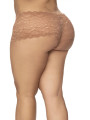 Shorty grande taille en dentelle couleur taupe - MAL90TAUP