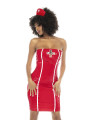 Costume infirmière 2 pièces, robe avec bretelles réglables et serre tête - MAL60019ASHSW