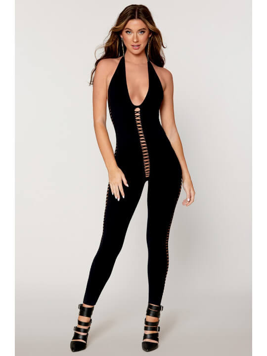 Combinaison bodystocking noire - DG0426