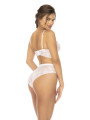 Ensemble 2 pièces blanc Emberly, soutien gorge et culotte taille haute - MAL8842WHT