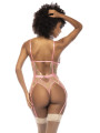 Body guépière avec dentelle brodée florale Sydney, porte jarretelles réglables et détachables - MAL8821PKGD