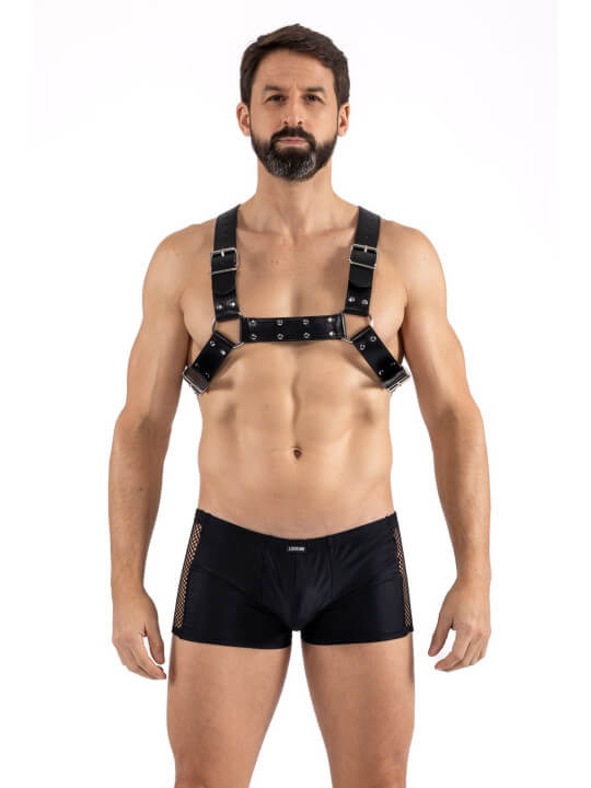 Harnais homme simili cuir avec sangles croisées dans le dos - LM302412152